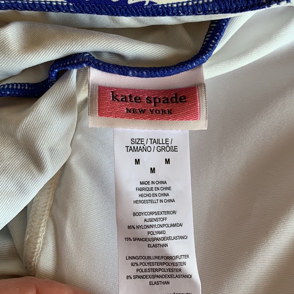 Kate Spade Zigzag Floral Bow-strap V-neck One-piece - Picture 13 of 13